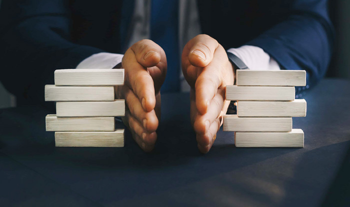 attorney splitting apart blocks