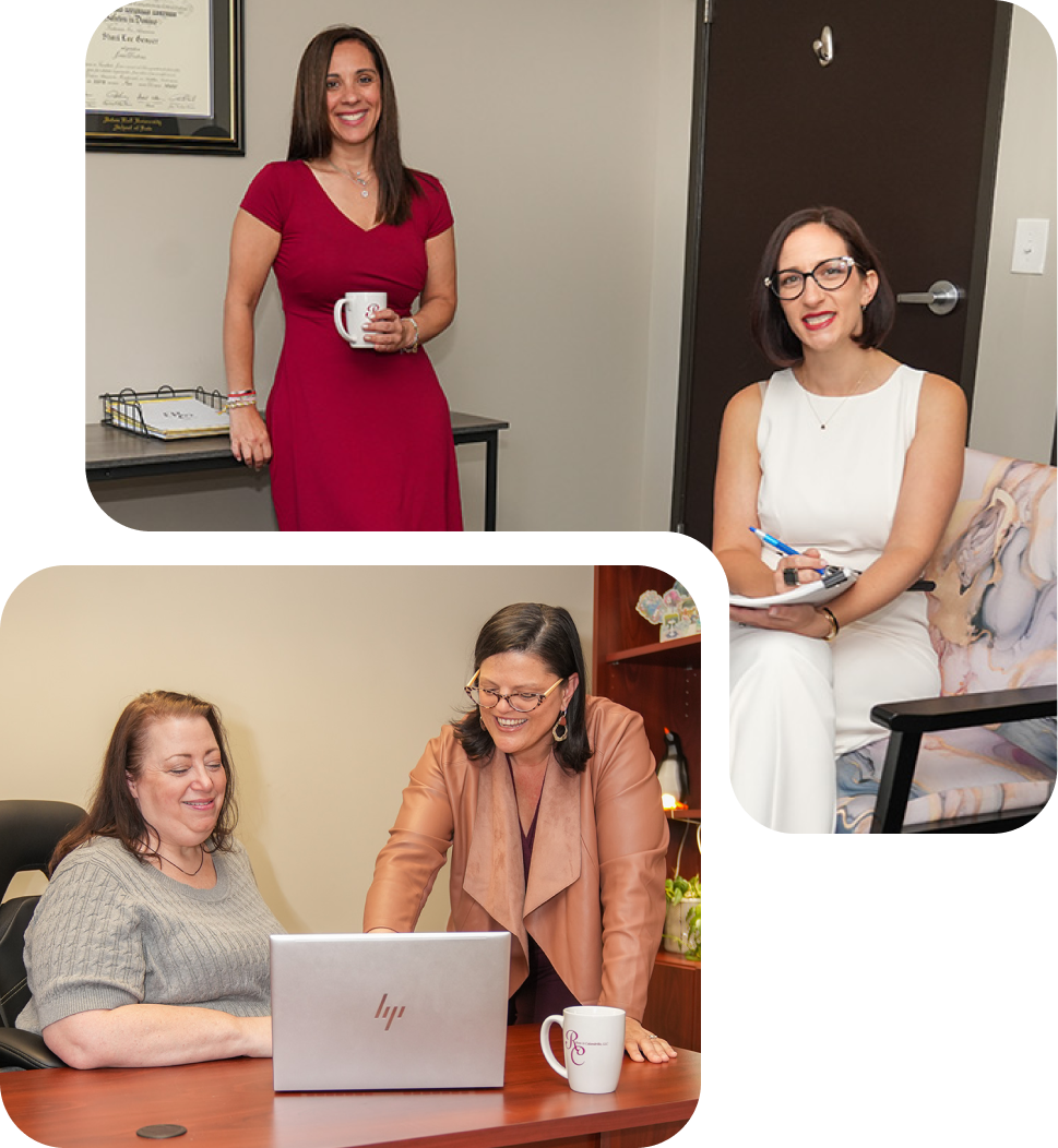 collage of the legal team at Ross & Calandrillo